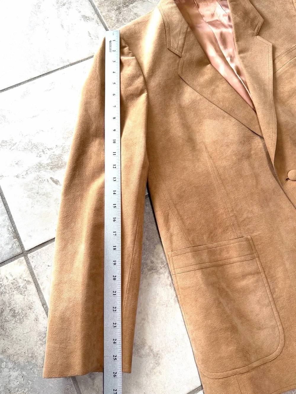 VTG Hand-Tailored Genuine Suede Early 70’s Sport Coat Kismet Inc. Hong Kong 42L